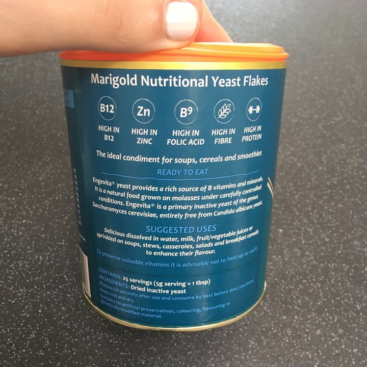 photo of Marigold Health Foods Organic Yeast Flakes with B12 shared by @maryhawk on  25 Apr 2021 - review