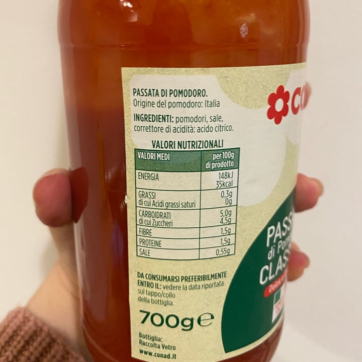 photo of Conad Passata di Pomodoro Classica shared by @elenadale on  06 Apr 2022 - review