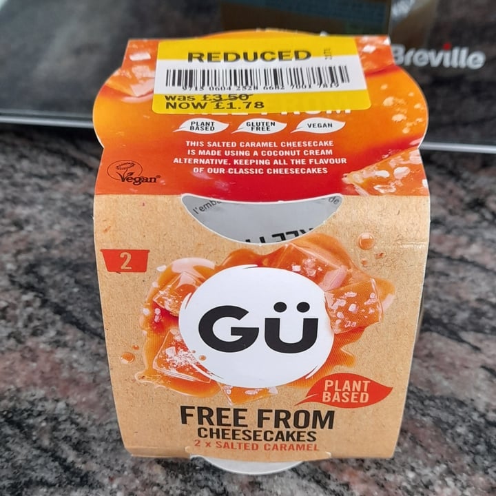 review photo of Gü Free From Salted Caramel Cheesecake shared by @clarewatters on 11 May 2022 - review