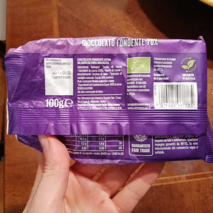 review photo of Altro mercato Compañera Cioccolato fondente 70% shared by @nartima on 25 Feb 2022 - review