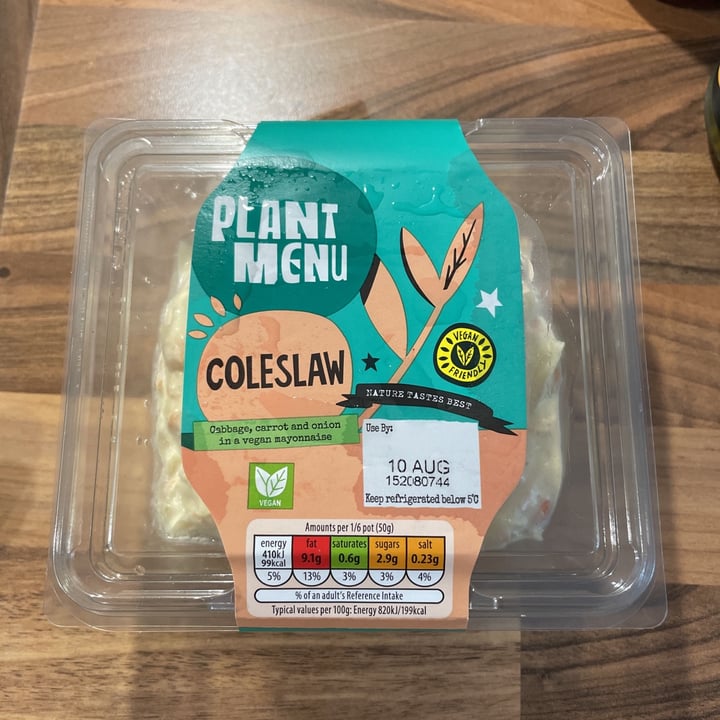 photo of Plant Menu Coleslaw shared by @kingtumtum1 on  03 Aug 2021 - review