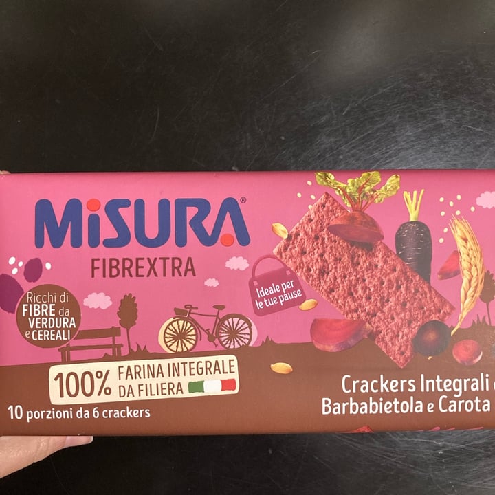 review photo of Misura Crackers Integrali con Barbabietola e Carota Nera - Fibraextra shared by @myvegjourney on 15 Mar 2022 - review
