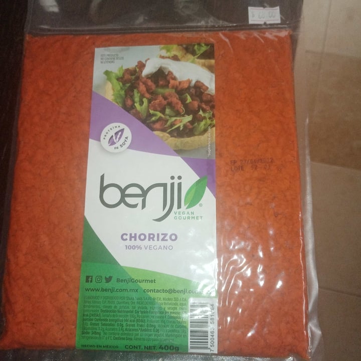 photo of Benji Vegan Gourmet Chorizo Vegano shared by @andisuastee on  17 Feb 2022 - review