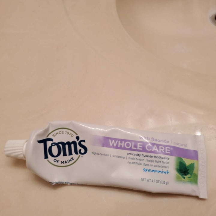photo of Tom's of Maine Spearmint Whole Care Toothepaste shared by @mishanovak on  01 Sep 2019 - review