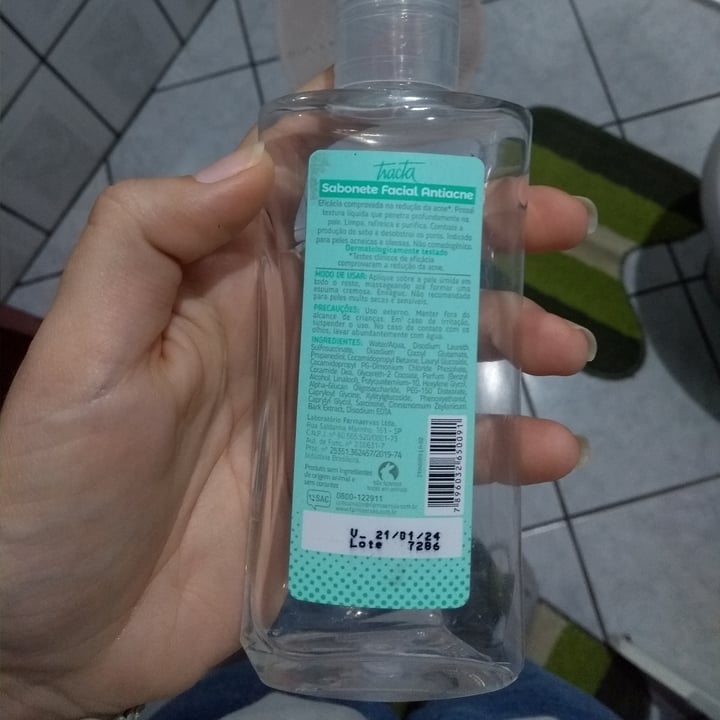 photo of Tracta sabonete facial tracta - antiacne shared by @beaz on  13 Sep 2021 - review