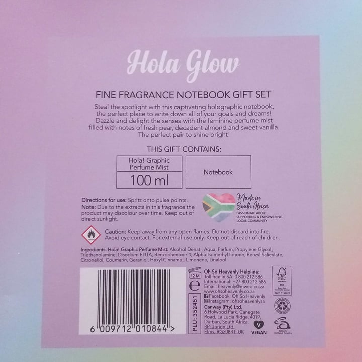 photo of Oh So Heavenly Hola! Graphic perfume mist shared by @bl on  27 Nov 2021 - review