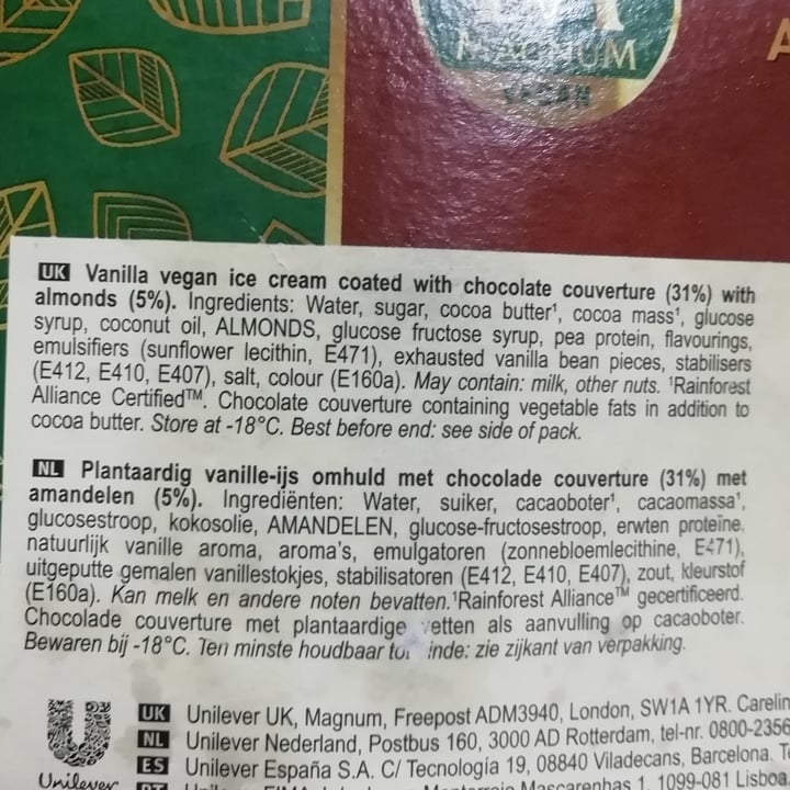 review photo of Magnum Magnum Vegan Almond shared by @anathedoglady on 13 Feb 2021 - review