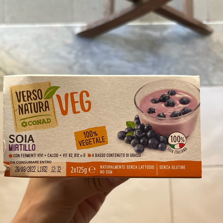 review photo of Verso Natura Conad Veg Yogurt Soia Mirtillo shared by @matiz on 25 Aug 2022 - review