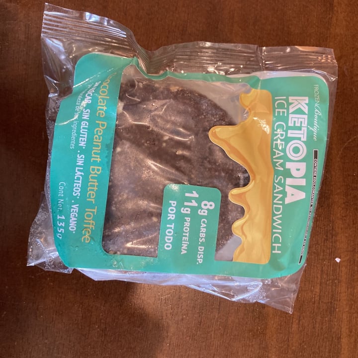 photo of Ketopia Chocolate PB Toffee Ice Cream Sandwich shared by @juliah24 on  01 Jun 2021 - review