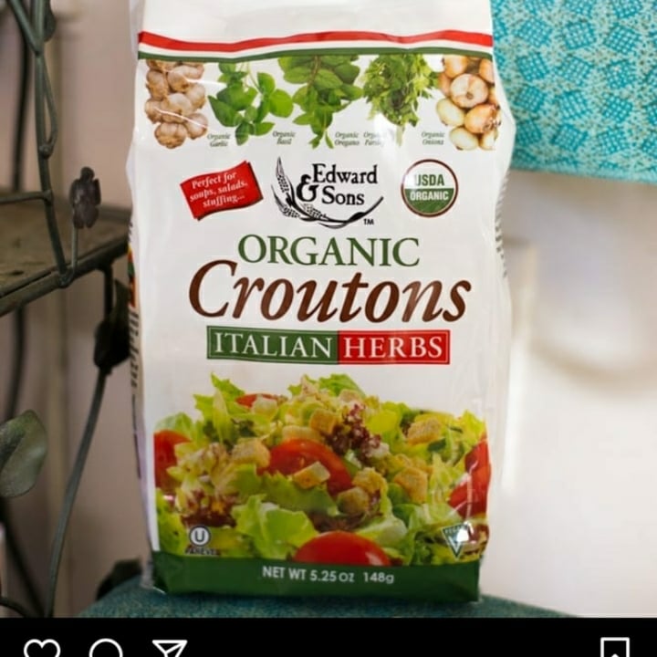 review photo of Edward and sons Italian Herbs Organic Croutons shared by @vgn81 on 12 Apr 2021 - review
