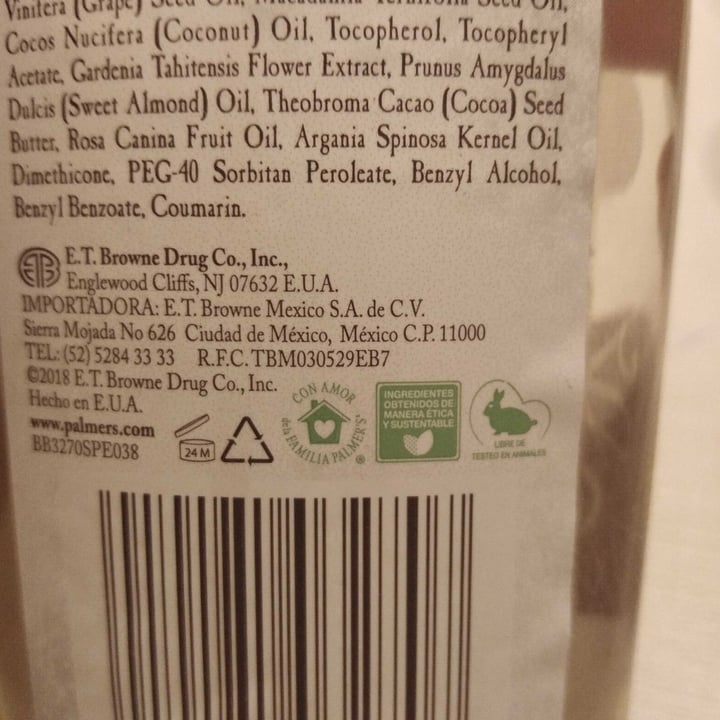 photo of Palmer's Aceite De Coco Corporal shared by @paolasnx on  08 Apr 2020 - review