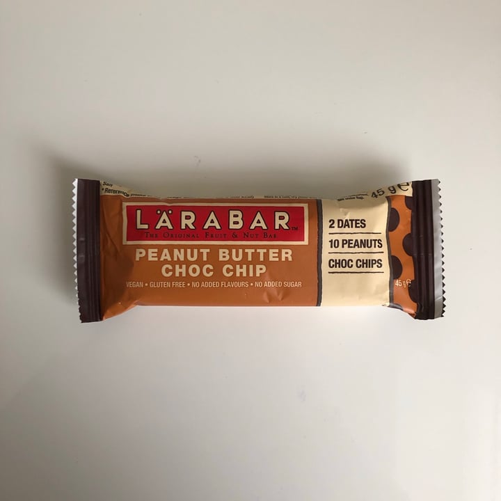photo of Larabar Peanut Butter Chocolate Chip shared by @yourlocalvegan on  10 Jun 2020 - review