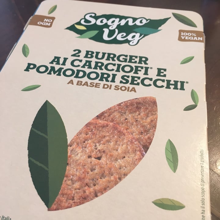 photo of Sogno veg Burger Carciofi E Pomodori Secchi A Base Di Soia shared by @nicolettaguastini on  19 Apr 2021 - review