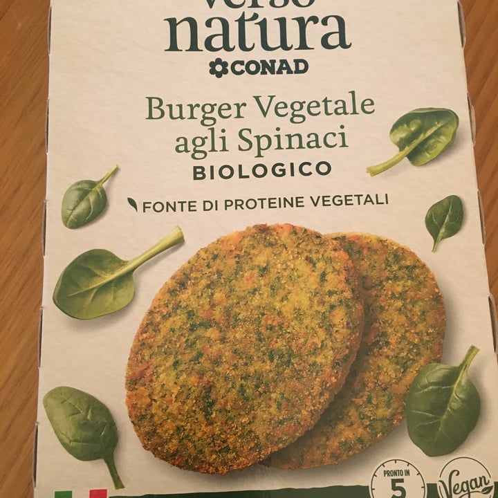 photo of Verso Natura Conad Veg Burger vegetale agli spinaci biologico shared by @vanessa24790 on  11 Jul 2022 - review