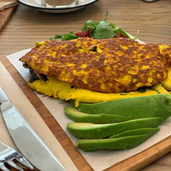 photo of Nourish'd Observatory Chickpea & Tofu Omelette shared by @clairedupreez on  30 Jun 2020 - review