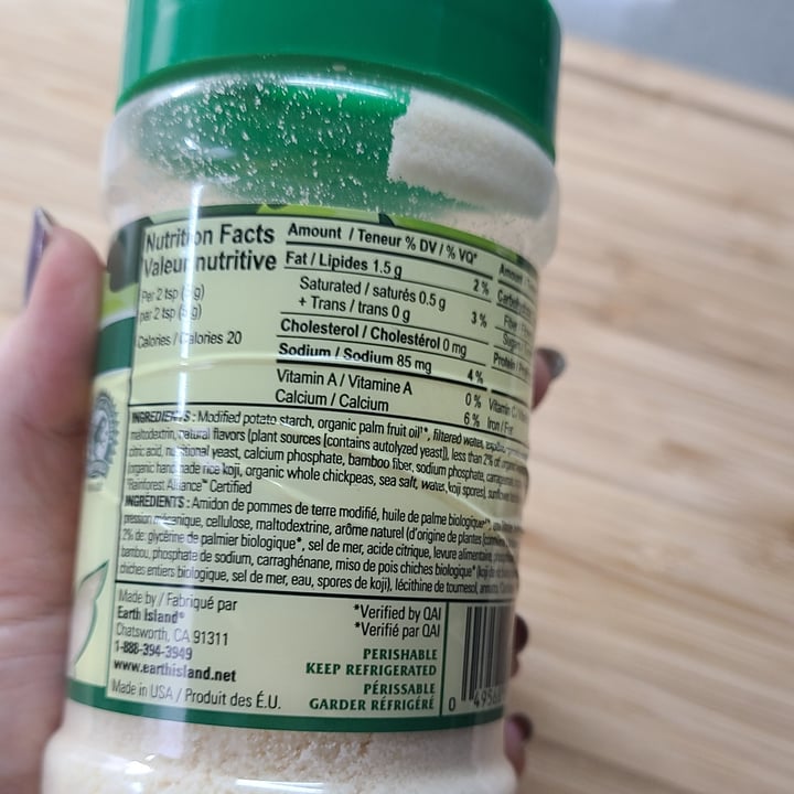 photo of Earth Island Parmesan shared by @liljessicakes on  19 Feb 2022 - review