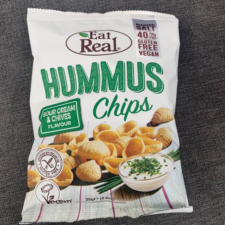 review photo of Eat Real Hummus Chips Sour cream and chives shared by @beckyharrower on 04 May 2021 - review