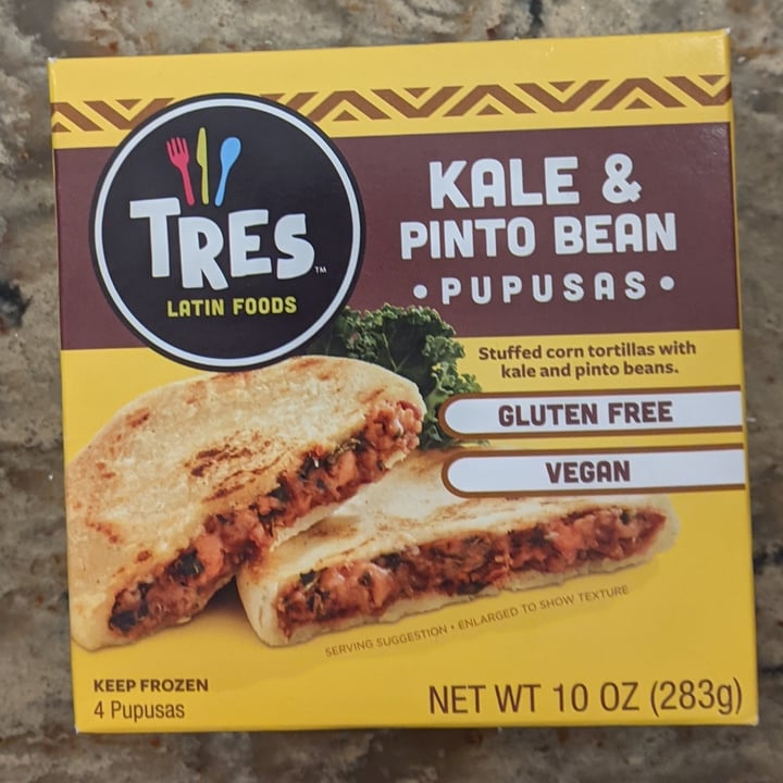 photo of Tres Latin Foods Kale & Pinto Bean Pupusas shared by @veganviews on  23 Jan 2022 - review