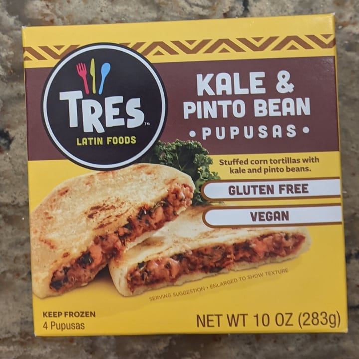 review photo of Tres Latin Foods Kale & Pinto Bean Pupusas shared by @veganviews on 23 Jan 2022 - review
