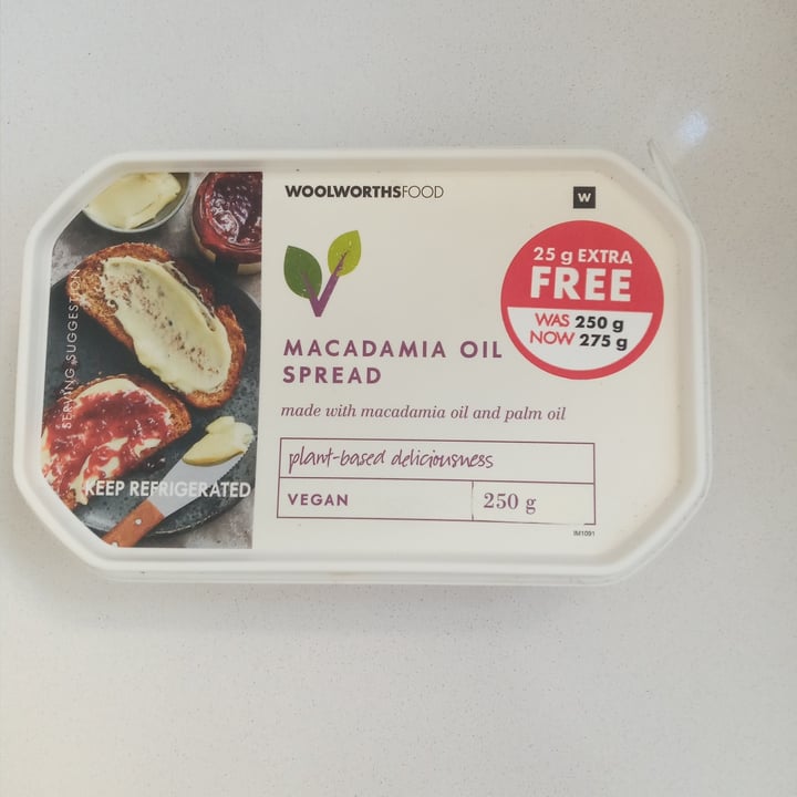 photo of Woolworths Food Macadamia Oil Spread shared by @fruitfulfig on  25 Nov 2021 - review