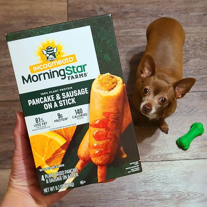 photo of MorningStar Farms Incogmeato Pancake & Sausage On A Stick shared by @agreene428 on  07 Dec 2022 - review