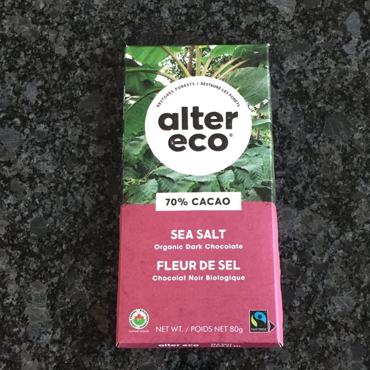 photo of Alter Eco 70% Cacao Sea Salt Organic Dark Chocolate shared by @jainnaba on  12 Dec 2021 - review