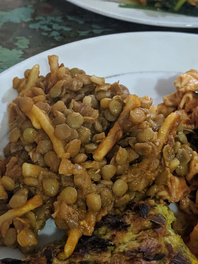 「Lentils with Pasta」の料理の写真