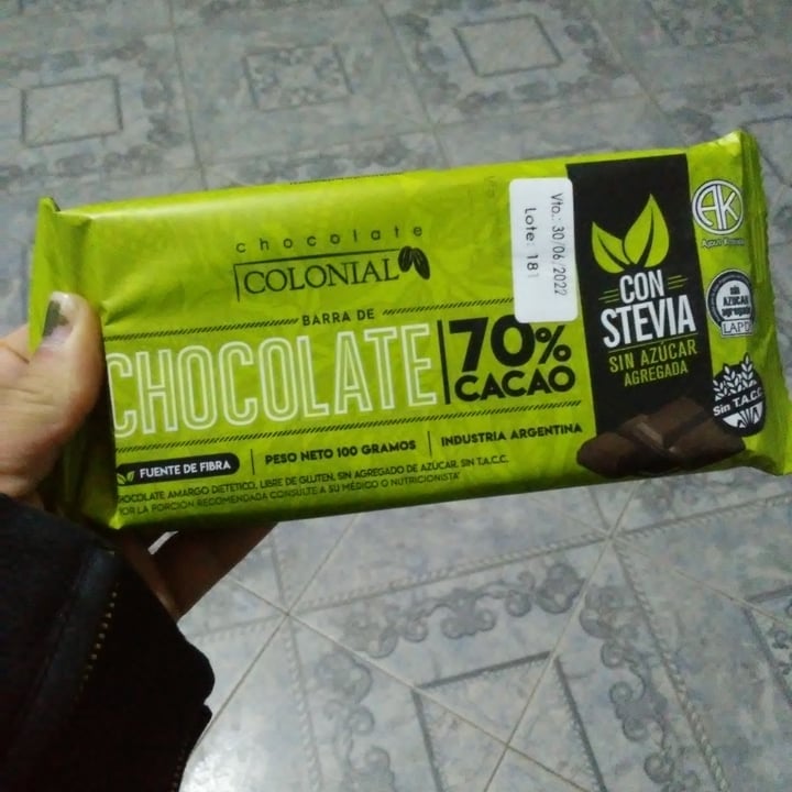 photo of Colonial Chocolate 70% shared by @yulir00 on  18 Nov 2021 - review