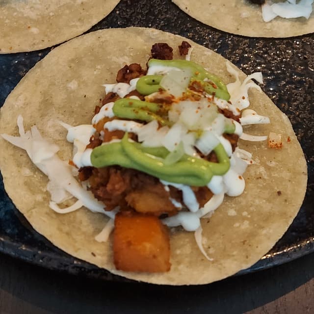 Foto del piatto “Potato Chorizo Taco”