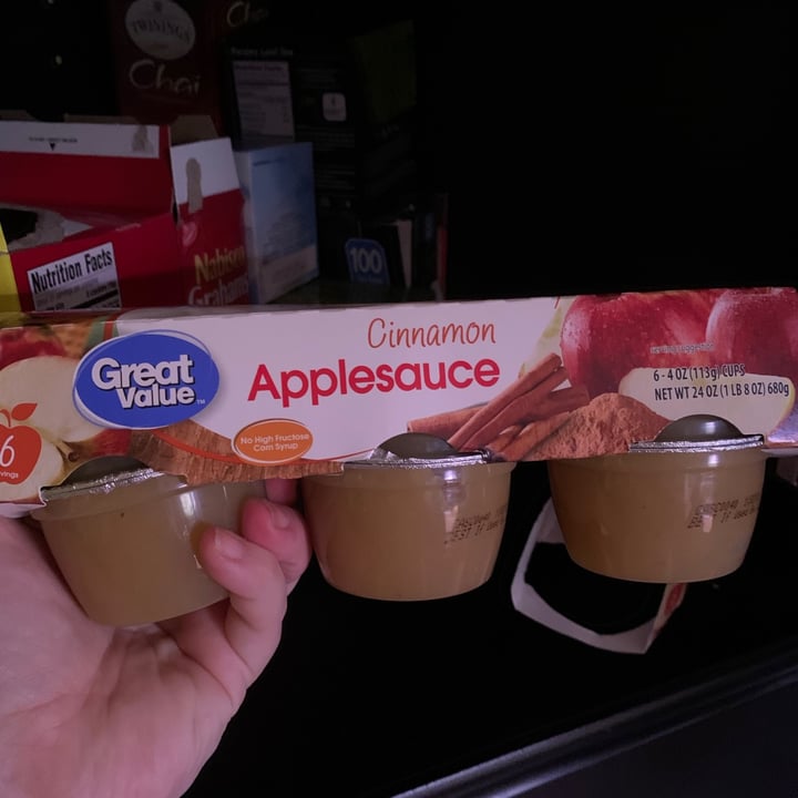 photo of Great Value  Cinnamon Applesauce shared by @veggievikki3 on  25 Aug 2021 - review