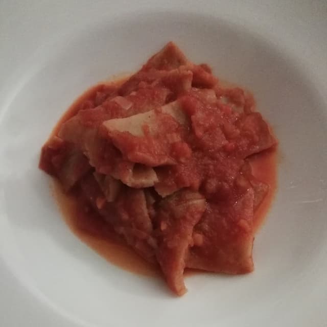Foto do prato “Testaroli Con Ragù Di Porri”