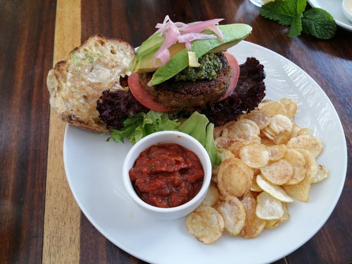 photo of The Courtyard Café Vegan burger shared by @vuurhoutjie on  16 Sep 2019 - review