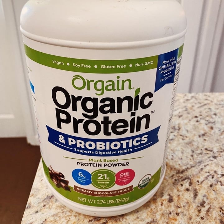 photo of Orgain Creamy Chocolate Fudge Organic Protein Plant Based Protein Powder shared by @natcoops on  05 Nov 2020 - review