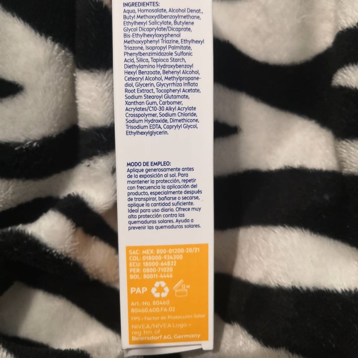 photo of Nivea Protector Solar Facial Piel Sensible shared by @almith on  24 Nov 2021 - review