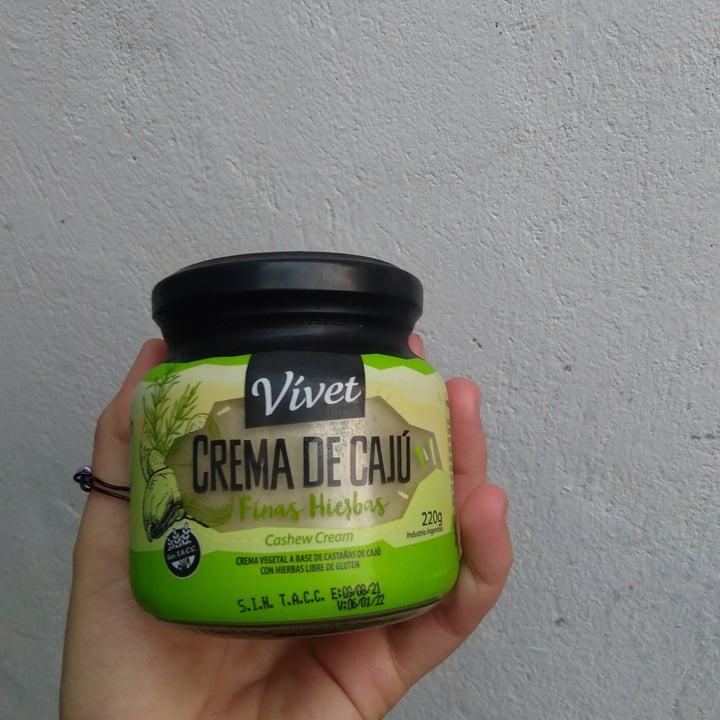 photo of Vívet Crema de Cajú Natural shared by @vegila on  09 Oct 2021 - review