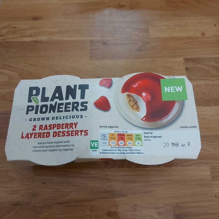 photo of Plant Pioneers 2 raspberry layered desserts shared by @charlielouise87 on  06 Mar 2021 - review