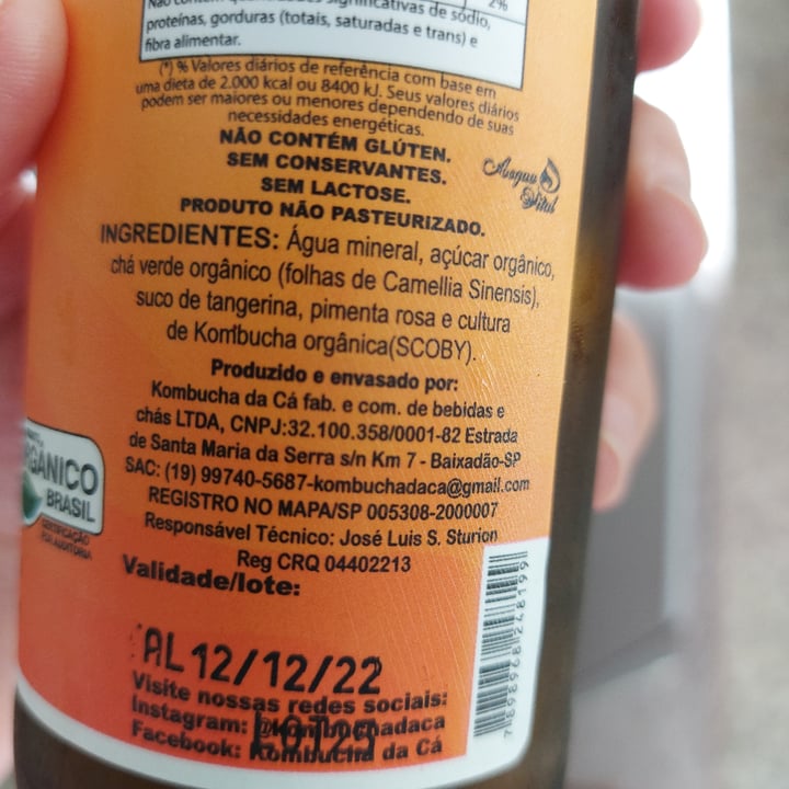 photo of Kombucha da Cá Tangerina E Pimenta Rosa shared by @izadora on  25 May 2022 - review