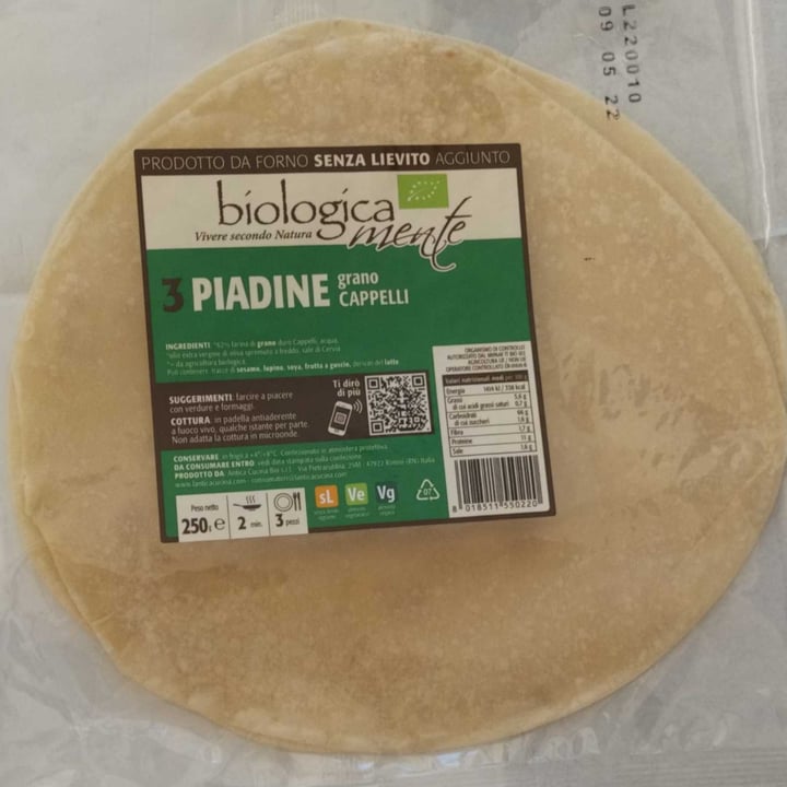 review photo of Biologica mente Piadine grano cappelli shared by @isabellaluce on 11 Apr 2022 - review