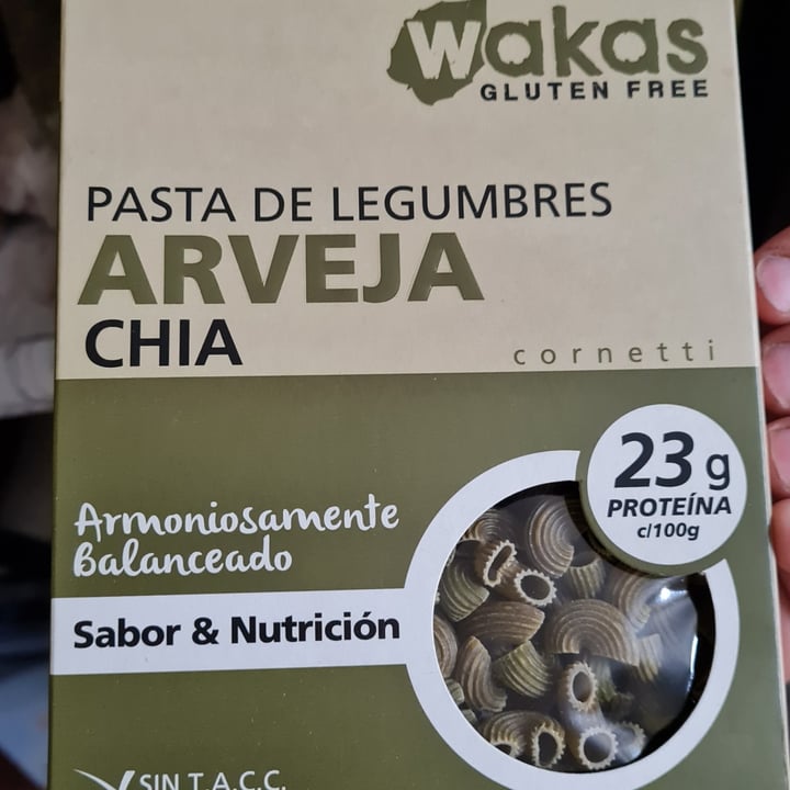 photo of Wakas Pasta de Legumbres Arvejas y Chia shared by @cembogonzalo on  12 Nov 2021 - review