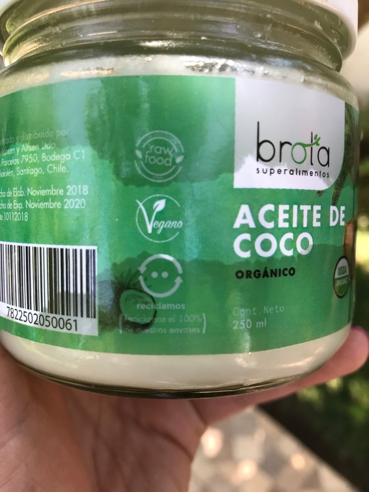 photo of Brota Aceite de Coco shared by @eggigajardo on  12 Jan 2020 - review