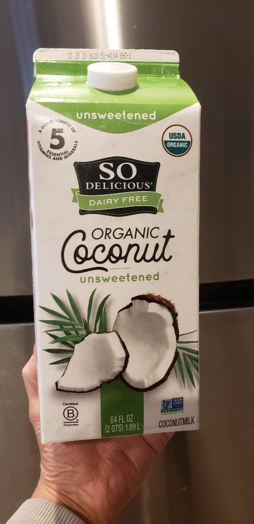 photo of So Delicious Dairy Free Organic Coconut Milk Beverage Unsweetened shared by @ambularfortheanimals on  06 Mar 2020 - review