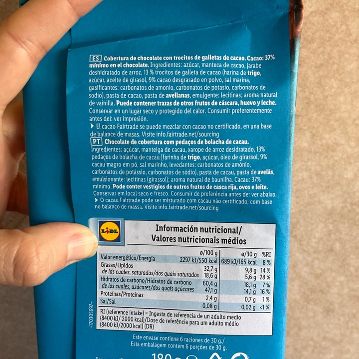 photo of Fin Carré Chocolate  vegano con cookies shared by @marta12 on  18 Sep 2022 - review