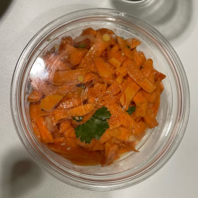 Photo of the dish “ENSALADA DE ZANAHORIAS CON SALSA DE CITRICOS”