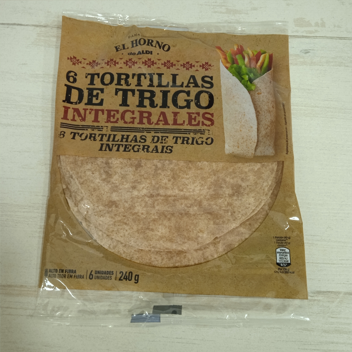 El Horno de Aldi 6 tortillas de trigo integrales Reviews abillion