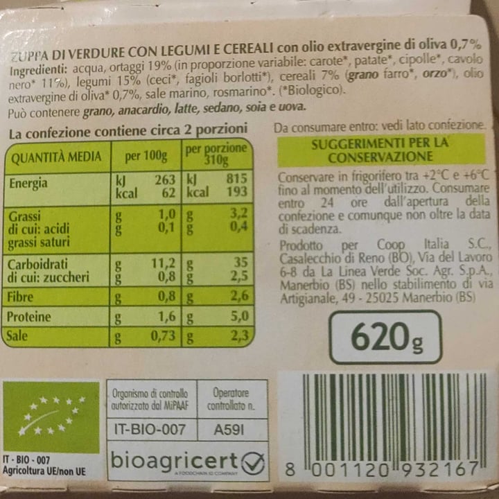 photo of Vivi Verde Coop Minestra Contadina Biologica shared by @davi93 on  14 Feb 2022 - review