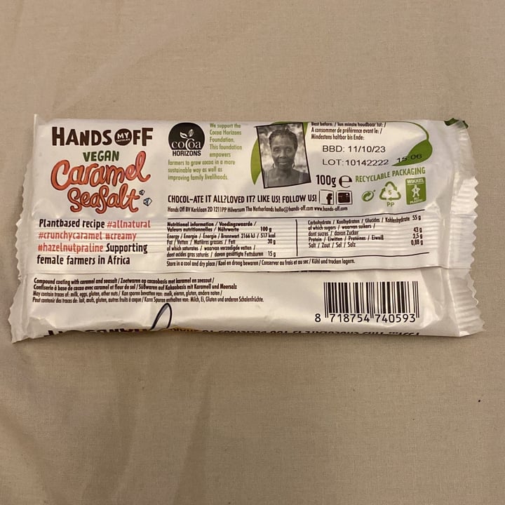 photo of Hands Off My Chocolate Caramel Seasalt Hazelnut Praline shared by @carolinam on  23 Jul 2022 - review