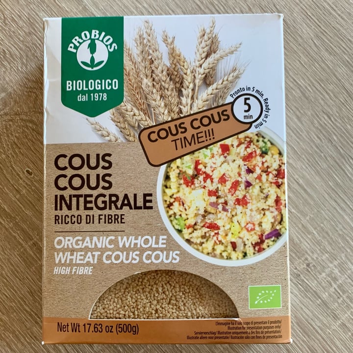 photo of Probios Cous cous integrale shared by @adele91m on  26 Jun 2022 - review