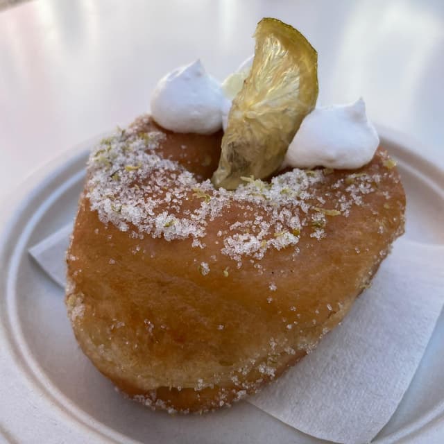 Photo of the dish “Caipirinha Cheesecake Doughnut”