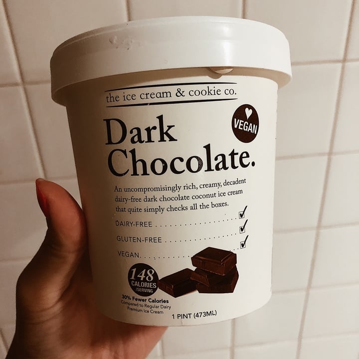 photo of The Ice Cream & Cookie Co Vegan Dark Chocolate Ice Cream shared by @sazzie on  28 Nov 2019 - review