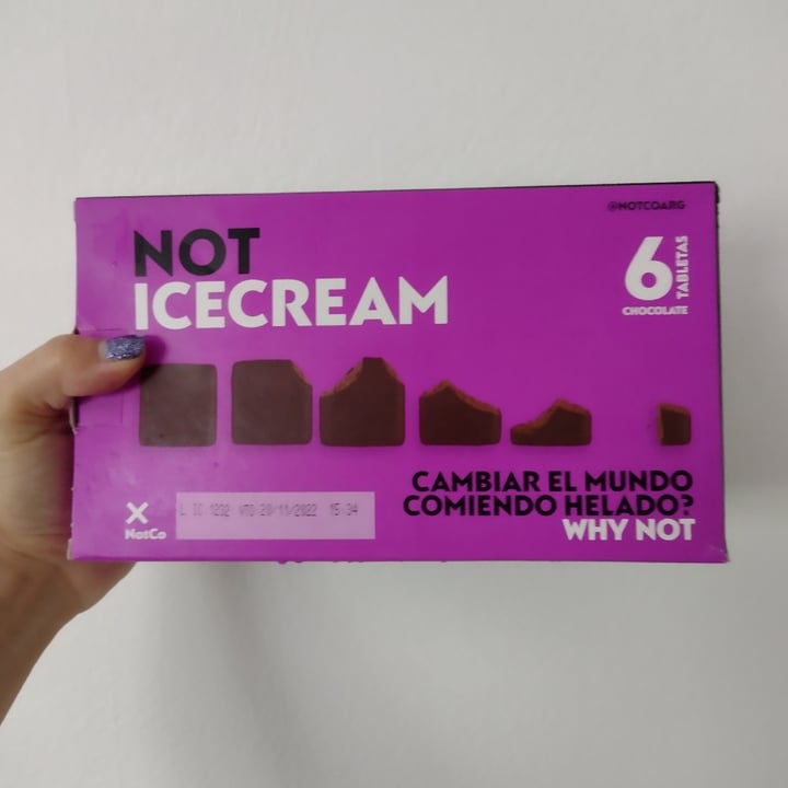 photo of NotCo Not Icecream sabor  Chocolate shared by @lucirss on  10 May 2022 - review